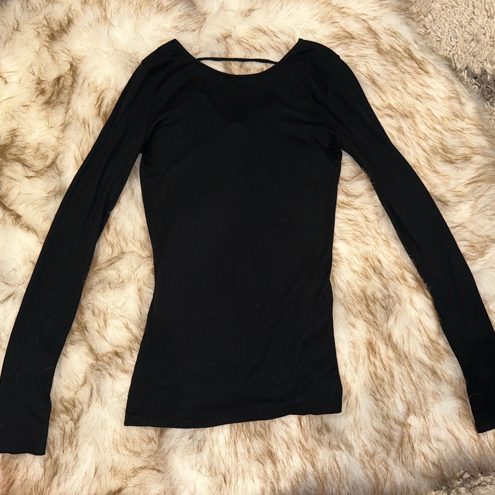 Hollister Lace Up Back Long Sleeve Shirt